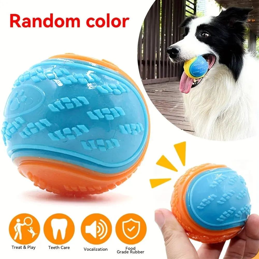 Durable Dog Chew Ball – Interactive Teeth Cleaning Toy